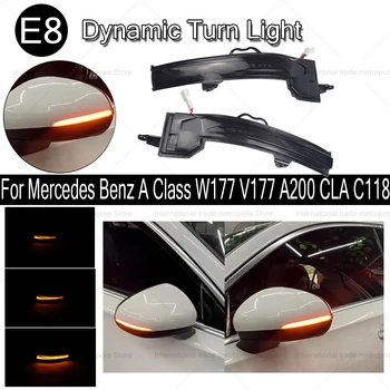 1 Paar Dünaamiline LED suunatule Küljel Peegel, Lamp Blinker Indikaator Mercedes Benz A-Klass W177 V177 A200 CLA C118