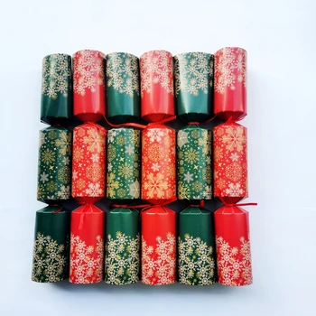 11 tolline Christmas Cracker komplekt 6TK lumehelves, Christmas crackers koos snap ja auhinnad täiskasvanutele, Tasuta Shipping
