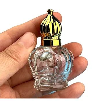 15ml Crown Vintage Parfüümi Pudel Tühi Klaas eeterlik Õli Rull Pudel, Kosmeetikatoodete Vedelik Dispenser Rulli sisse Pudel Proov Viaali