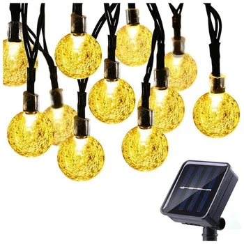 1Set 8 Režiimid Solar Lambid kristallkuul 5M LED String Tuled, ABS Jõulud Pool Väljas Kaunistamiseks