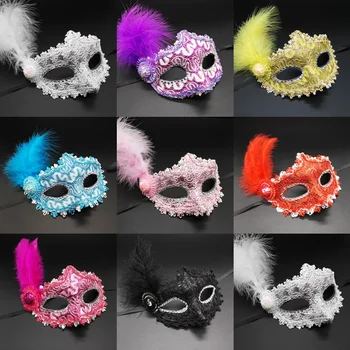 24tk Mardi Gras Mask Suled Veneetsia Maskeraad Maskid Karnevalid Halloween Cosplay Pool Tüdrukud Naiste Lady