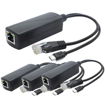 4-Pack 5V PoE Splitter, 48V, et 5V 2.4 A-Adapter -USB-Pistik, IP-Kaamera,Tabletid,ja Rohkem