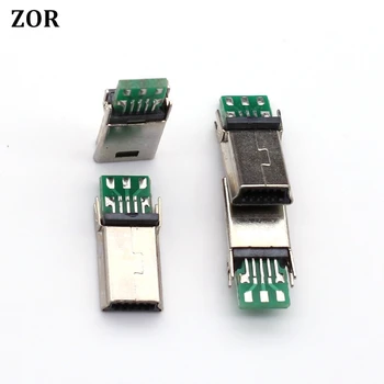 5tk Mikro Mini-USB (Isas-10 Pin USB 10Pin PCB Pesa Korter Plug Adapter MP3 MP4 Pesa