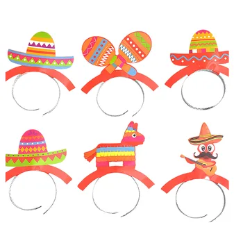 6 De Mayos Peapaelad Mehhiko Pool Kaunistused Armas Sombrero Peapaelad Osaline Kostüüm Luau Sündmuse Foto Rekvisiidid