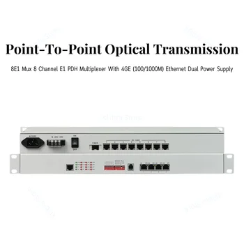 8E1 Optica PDH Multiplexer koos 4GE (100/1000m), Ethernet Dual Toide