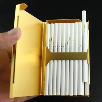 Alumiinium Proua Õhuke portsigar Omaniku Tasku Kasti Sigarette Ladustamise Mahuti Suitsetamine Tarvikud
