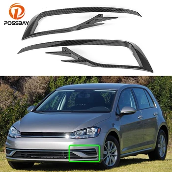 Auto udutule Kaitseraua Alumine Grill Katta Carbon Fiber Must Lamp Kulmu Tuul Noa VW Golf MK7.5 2018 2019 2020 Osad