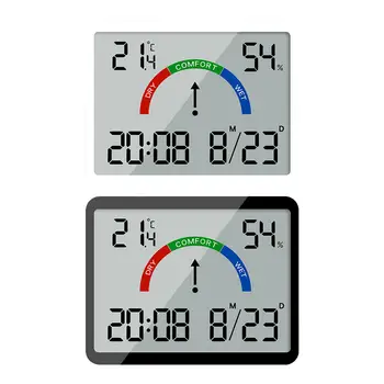 Digitaalne Sise-Hygrometer LCD Ekraan, Elektrilised Praktiline Kalender Tuba Termomeeter Hygrometer Keldrisse Kodu Lasteaed elutuba