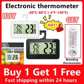 Elektrooniline Digitaalse Külmik-Sügavkülmik Termomeeter Max/Min Salvestamise Funktsioon Konksu Leibkonna Köök Termomeeter