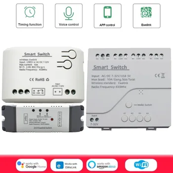 eWeLink 1/2/4CH Wifi Smart Switch Smart Home Wireless Module RF433MHz Kontrolli Relee Google ' i Kodu Alexa ühildub/Kohtuasjas Nr