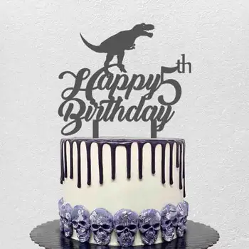 Isikliku Dinosaurus Koogikarpides Torukübar Kohandatud Vanuse Cartoon Dinosaurus Happy Birthday Cake Torukübar Jaoks Sünnipäeva Kook Teenetemärgi