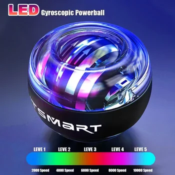 LED Power Ranne Palli Gyro Ise-alustades Güroskoop Powerball Güroskoop Palli Randme Power Ball Käsi Käe Küünarvarre Lihaste Treener Seadmed