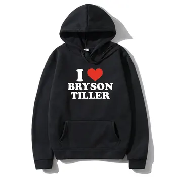 Ma Armastan Bryson Tiller Graafiline Topp Mehed Naised Hip Hop Rap Liiga Dressipluus Meeste Fliis Puuvillane Hoody Meeste Uudsus Streetwear