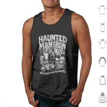 Naljakas Retro Vintage Haunted Mansion Halloween Karmea Kuu Õudne Hooaeg Tank Eesotsas Vest Varrukateta Maailma Õudne Kuu
