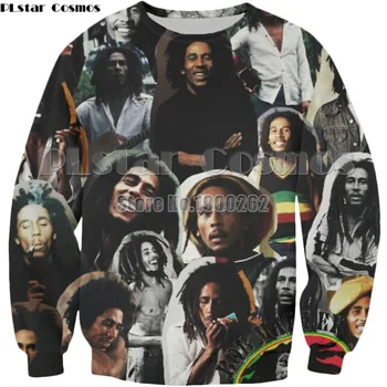 PLstar Cosmos uus mood 3d Hupparit Reggae algataja Bob Marley prindi kapuutsiga dressipluus Meeste ja Naiste vabaaja Tracksu