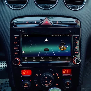 sest Peugeot 308 2011 2012 2013 Auto multimeedia mängija juhtseade stereo raadio, video, gps android auto carplay 360 nupp Ekraan
