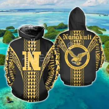 Tessffel Nanakuli Hawaii Polüneesia Kultuuri 3D Print Uus Mood Meeste Kapuutsiga Dressipluus Lukuga Hupparit Vabaaja Unisex Pullover H05
