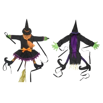 Unikaalne Halloween Witch Teenetemärgi Krahh Nõid Väljas Decor Hoovis