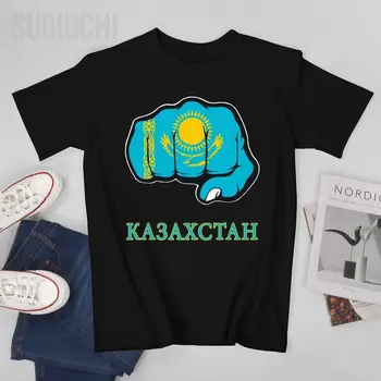 Unisex Meeste Kasahstani Lipu Kasahhi Rusikas Tankida Tshirt Tees T-Särgid Naistele, Poistele 100% Puuvillast T-Särk