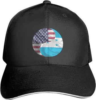 USA Ameerika Lipu ja Hondurase Lipu Premium Reguleeritav Baseball Cap Meeste ja Naiste - Outdoor Spordi -, päikesekaitse-Must