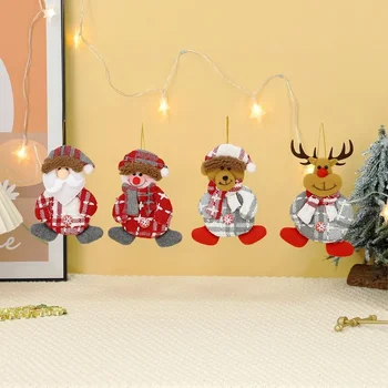 Uus Christmas Bell Ripats Santa Claus Lumememm Liivakarva Kangast Teenetemärgi Asjade Jõulupuu Ripats