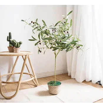 Uus Suur Puu Kunstlik Rohelised Lehed, Olive Branch Puu Võltsitud Tehase Pulm Elutuba Õues Aias Odav Kodu Kaunistamiseks