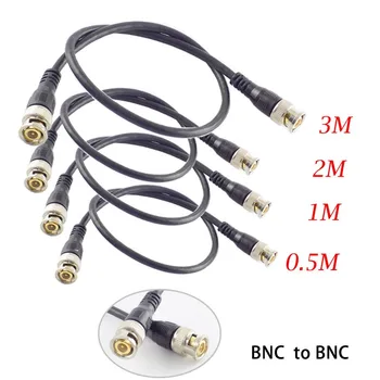 0,5 M/1M/2M/3M BNC Mees BNC Mees Adapter connector Kaabel Pats traat CCTV Kaamera BNC Ühendus Kaabel Tarvikud L19