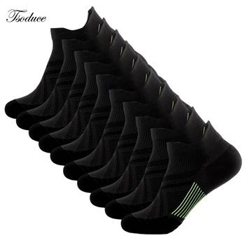 10 Paari Pahkluu Compression Sokk Meeste Musta Värvi Low Cut Tulemuslikkuse Sokid Töötab Naiste Sport Sokk koos Hüppeliigese Toetus
