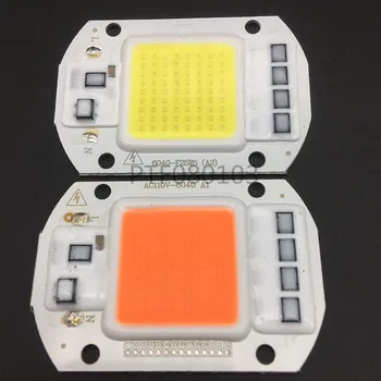 10tk COB LED Pirn Kiip 50W Kiip 110V 220V Sisend Smart IC Sobib DIY LED Üleujutuste Valguses Külm Valge Soe Valge Tänava Lamp