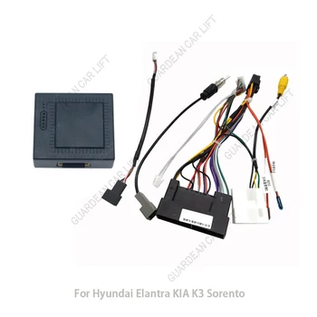 16 Pin-kood Auto Juht Ühik Rakmed Power Adapter Cable With Canbus Jaoks Hyundai IX45 Elantra Santa Fe/Kia Sorento 3 Pr Cerato Sportage