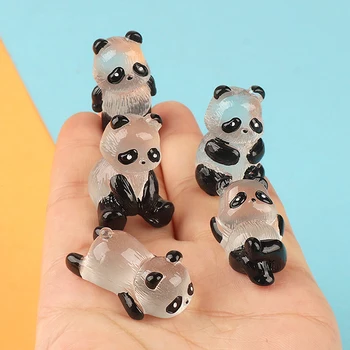 1TK Helendav Cartoon Armas Miniatuurne 3D Panda Mudel Mikro -, Maastiku Teenetemärgi DIY Loominguline Võtmehoidja Ehted Tarvikud