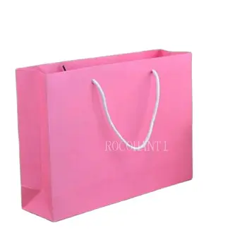 20pcs juuksed pakendamise kotid roosa boutique paber kingitus paber ostukott rõivaste parukas kingad, käekotid, kosmeetika, ilu meik