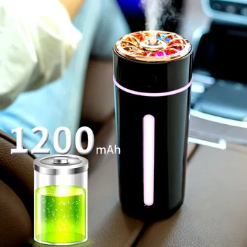 360ML Traadita Auto Õhu Niisutaja Kaasaskantav USB Hajutavad Udu Tegija Kodu Magamistuba RGB LED Värvilised Tuled