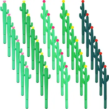 48 Tk Cactus Geel Pliiatsid Lahtiselt Rollerball Neutraalne Pliiatsid Must Geel Tint Kawaii Kirjalikult Vahendeid, Üliõpilastele, Õpetajatele, Koolitarbed