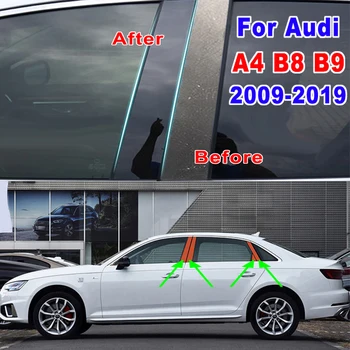 Audi A4, S4 B8 B9 Sedaan Sedaan Aknas B-Piilarist Sisekujundus Kleebis Pool Kvartalis Akna Louvers Car Styling Tarvikud 2009-2019