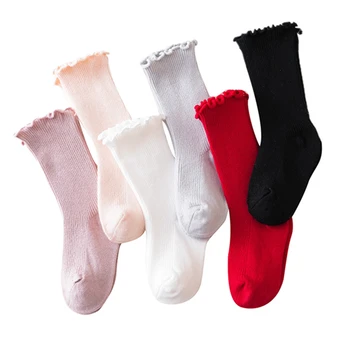 Beebi Tüdruk Põlve Kõrge Sokid Pehme Satsiline Pikad Sokid Tahked Värvi Sukad jaoks Imikud, Väikelapsed