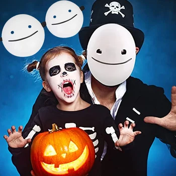 Cartoon Naeratus Unistused Maskid, Anime, Valge Kiiver Cosplay Mask Halloween Maskid Isiku Rekvisiidid, Tarvikud Cosplay Karnevali Kostüüm