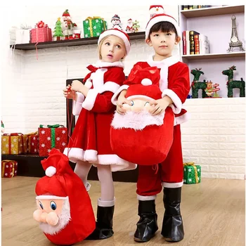 Cosplay Poisid/Tüdrukud Santa Claus jõuluvana Set Riided Seatud Laste Uue Aasta Riided Lastele, Lapse Jõulud Kostüüm