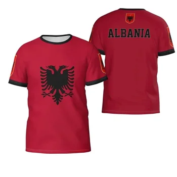 Custom Nimi Number Albaania Riigi Lipu all, T-särgid, Riided, T-särk Meestele, Naistele, Tees Tops Jaoks Jalgpall Jalgpalli Fännid Kingitus