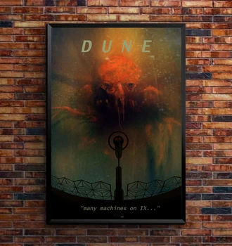 Dune Sci Fi Kõrb Liiva Uss Duke MELANGE Planeedi Ruumi Retro Klassikaline Art Deco Graafiline Minimalistlik Minimaalne Kunsti, Filmi plakat