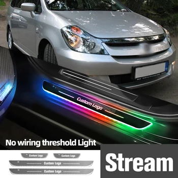 Honda Stream 2001-2006 2002 2003 2004 2005 Auto Ukse Lävepakk Kerge Kohandatud Logo LED Teretulnud Läve Pedaali Lamp Tarvikud