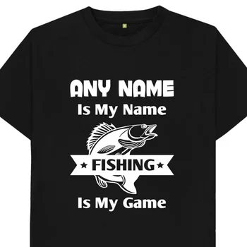 Isikustatud Kalapüük On Minu Nimi Mängus Kohandatud Kalamees Lapsed Täiskasvanute T-Särk