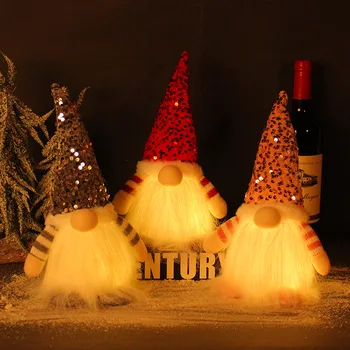 Jõulud LED Gnomes Elf Doll Hõõguv Näota Santa Claus Jõulud Kingitus Kaunistused Uus Aasta Kodu Kaunistamiseks