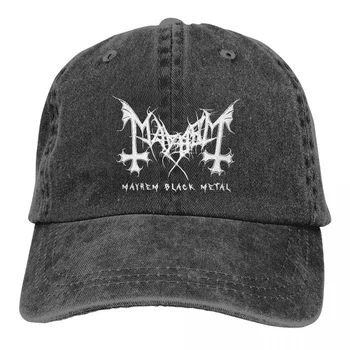 Kaos Black Metal Bänd Tarvikud Mehed Naised Baseball Caps Õnnetud Denim Mütsid Müts, Retro Väljas Töötab Golf Peakatet
