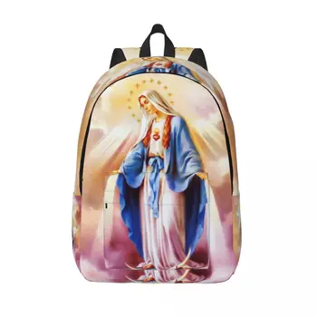 Katoliku Neitsi Maarja Lõuend Seljakotid Poistele Tüdrukute Our Lady of Guadalupe Kooli Kolleegiumi reisikotid Bookbag Mahub 15-Tolline Sülearvuti