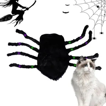 Koerad Spider Kostüümid 8 Karvased Jalad Pet Kassid Koerad Cosplay Pet Spider Simulatsiooni Kostüüm Valgustatud Halloween Lemmikloomad Kostüümid