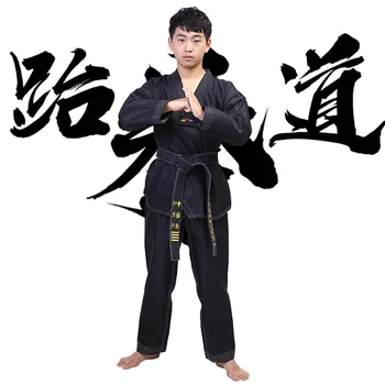 KOF Cosplay Kostüüm Musta Professionaalne Taekwondo Judo Võitluskunstide Koolitus Ühtne Mängu Rolli Mängida Riided Lastele Täiskasvanute Dobok