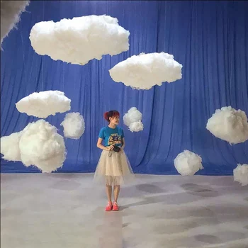 Kunstlik Cotton Cloud Decor DIY Pulmi, Sünnipäeva Decor 3D väike Cotton Cloud Kodus Lakke Sise-Cloud, elutuba, Tuba Decor