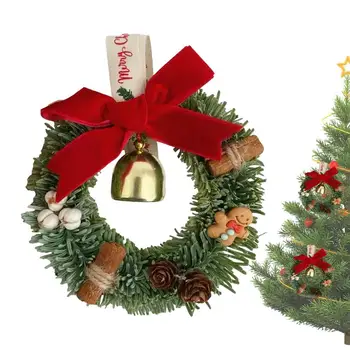 Kunstlik Jõulud Pärg Korduvkasutatavad Jõulud Vanik Mini Kellad Ja Vibu Jõulud Kaunistused Uksed, Seinad, Aken