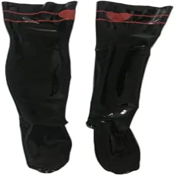 Lateks Gummi Parempidises koes Must ja Punane Süda Reie-tõusud Sokid Kohandatud 0.4 mm Seksikas Catsuit Naistele